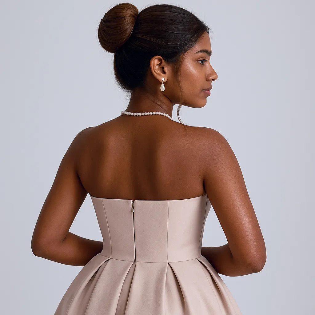 Solid Tube w/ A-Line Midi Dress