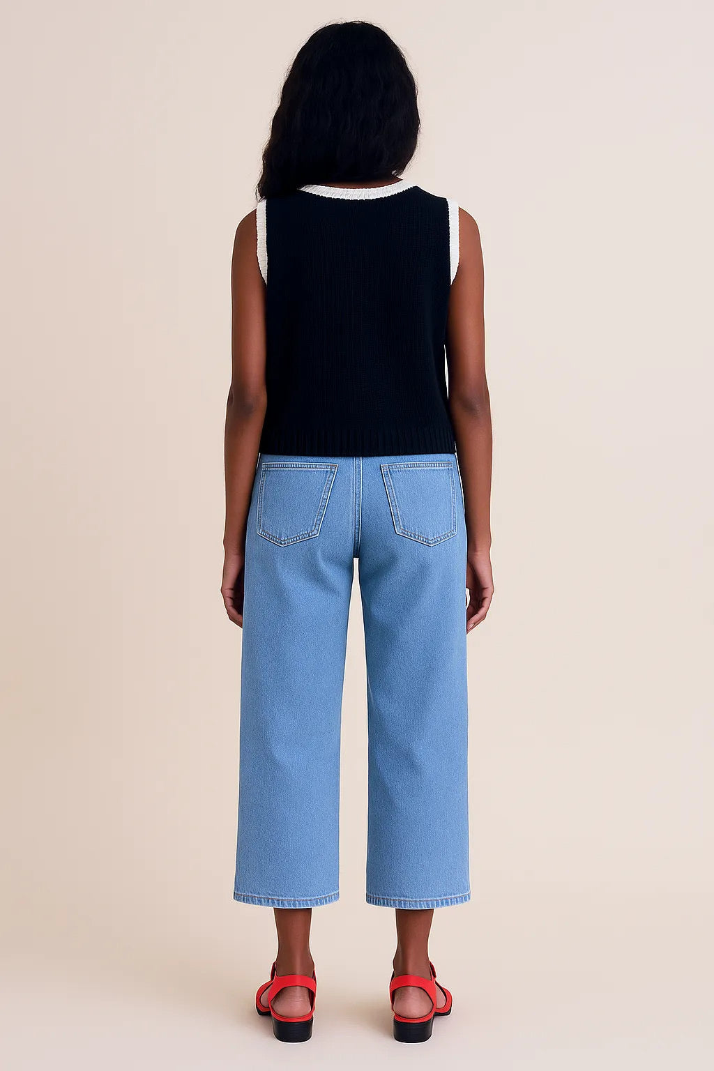 Floral Embroidered Sweater Knit Vest