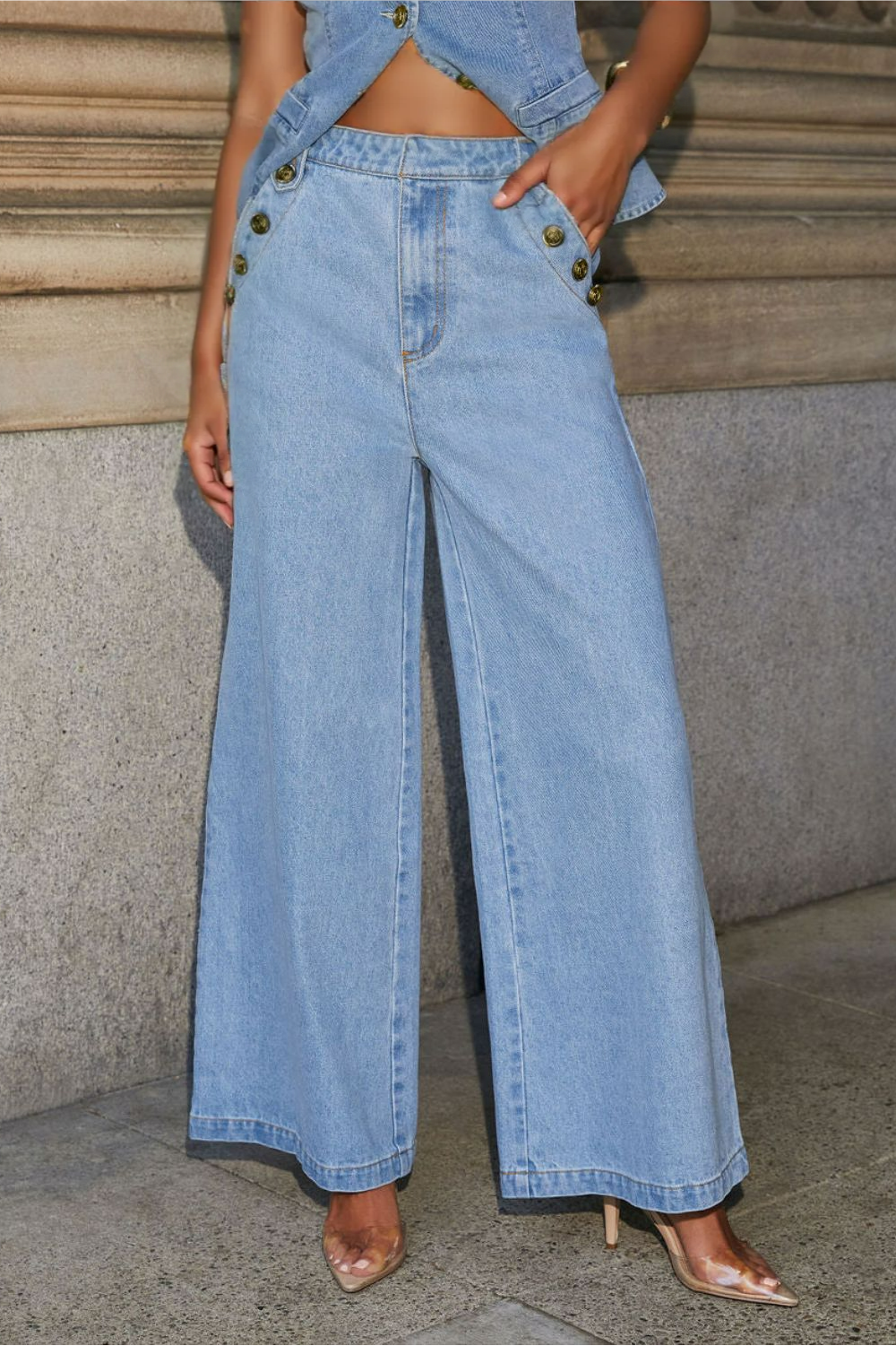 Sailor High Rise Wide Leg Denim